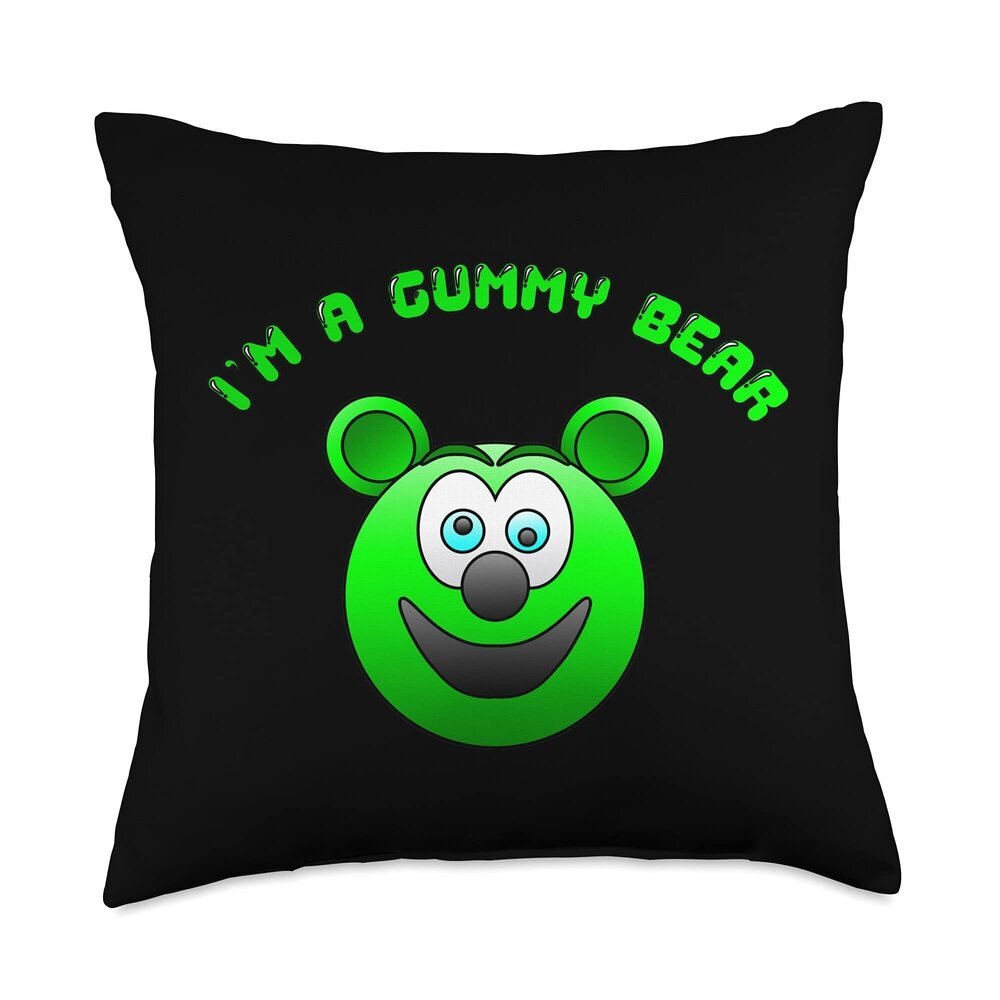 9267 Funny Cute Kids I'm a Gummy Bear Cartoon Gift Throw Pillow
